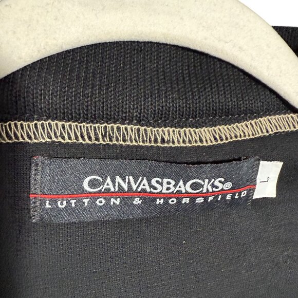 Canvasbacks Button Front Blazer Jacket Women's Size Large Black Winter - Picture 2 of 8
